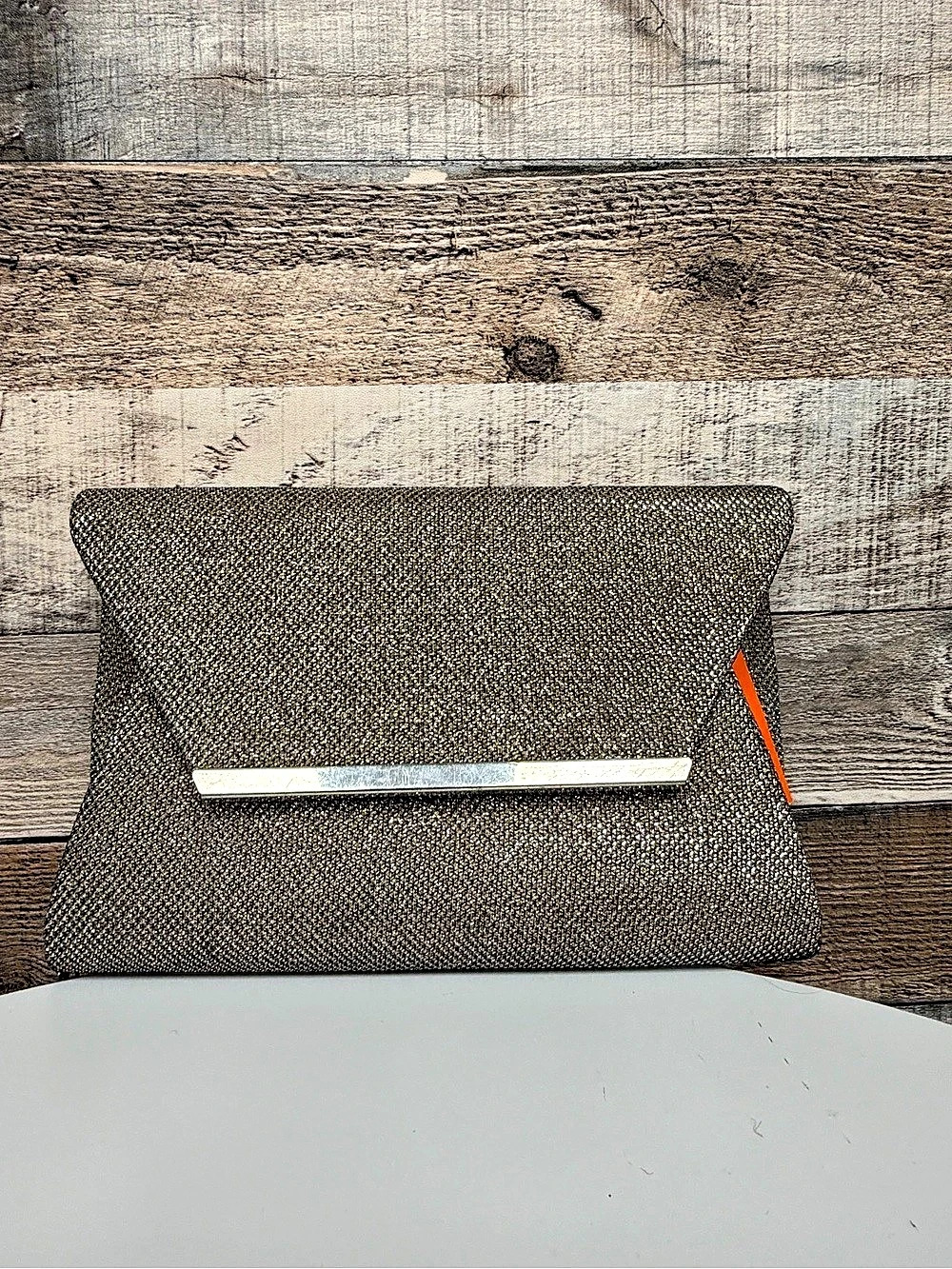 Jessica McClintock Glitter Envelope Clutch Purse OS